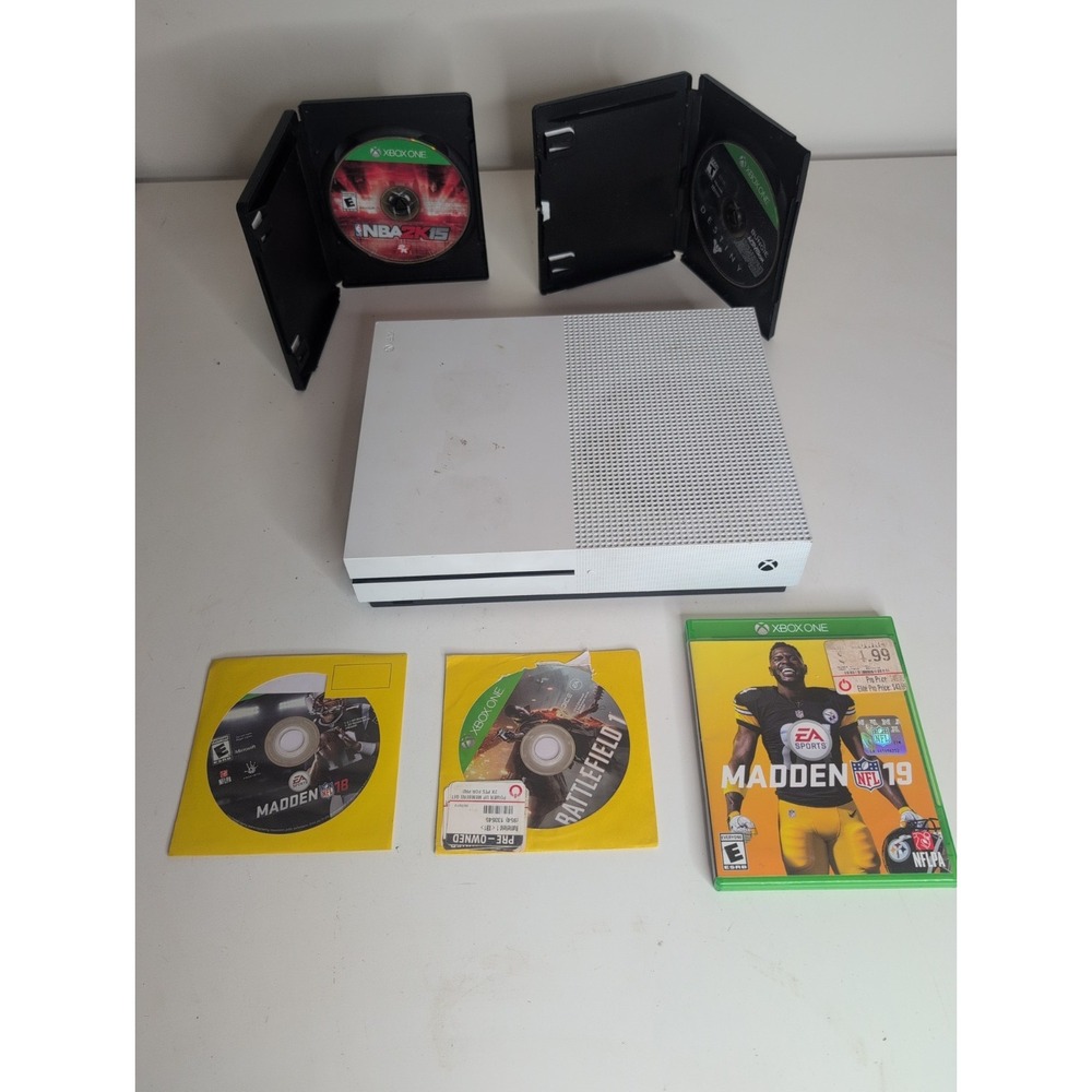 Microsoft Xbox One S White Console + 5 Games Model 1681